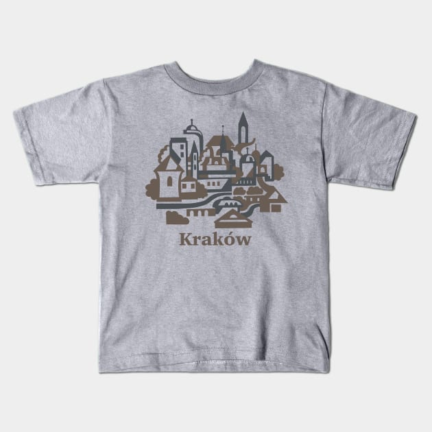 Krakow city travels Kids T-Shirt by MashaVed